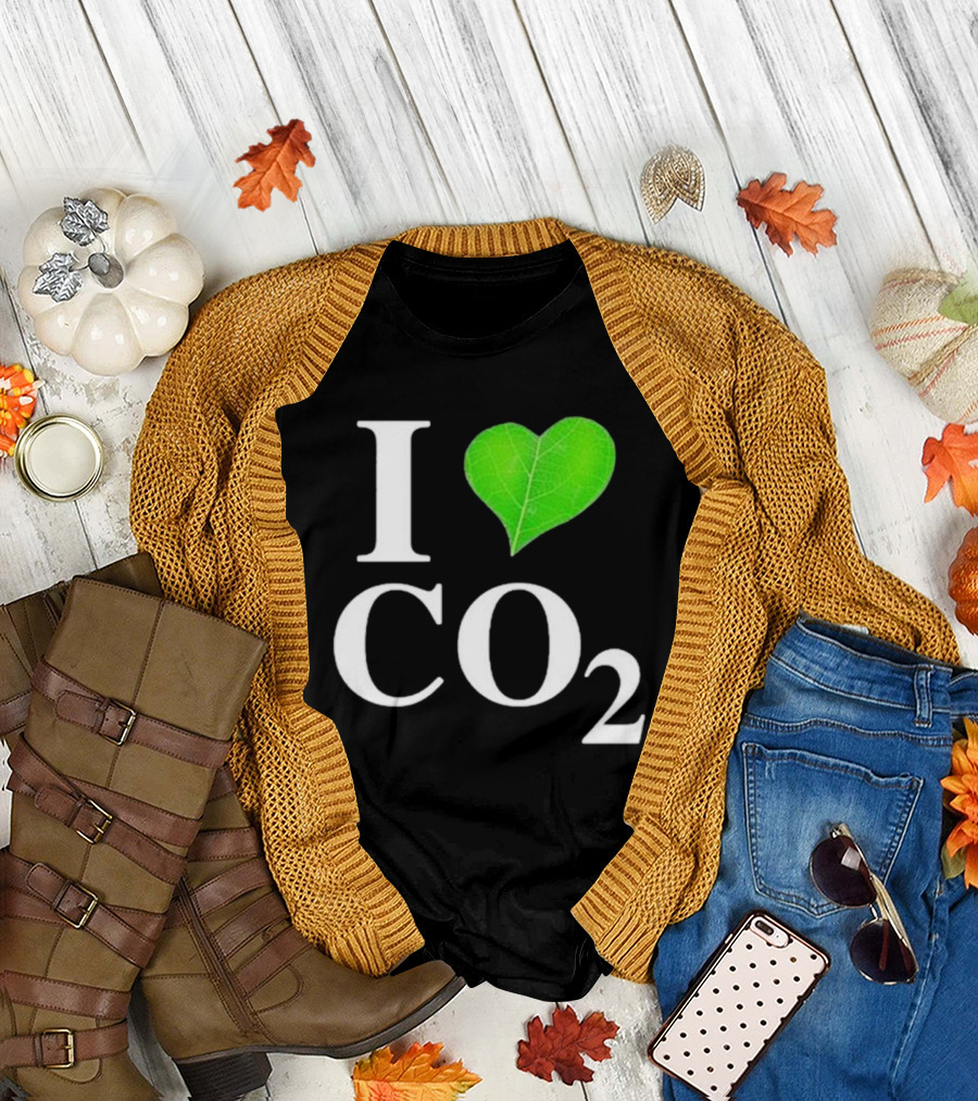 Leaf I Love CO2 Environment Statement Climate Change Awareness T-Shirt
