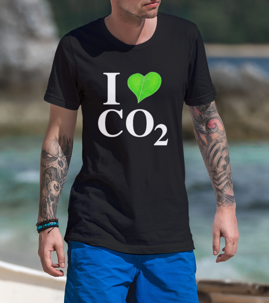 Leaf I Love CO2 Environment Statement Climate Change Awareness T-Shirt