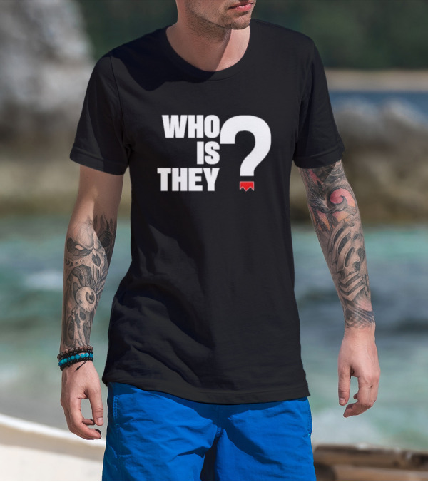 Who Is They Red Bookmark Question Mark T-Shirt