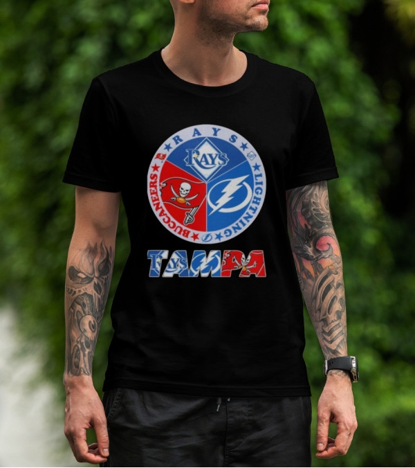 Tampa City Buccaneers Lightning Rays Team Sports T-Shirt