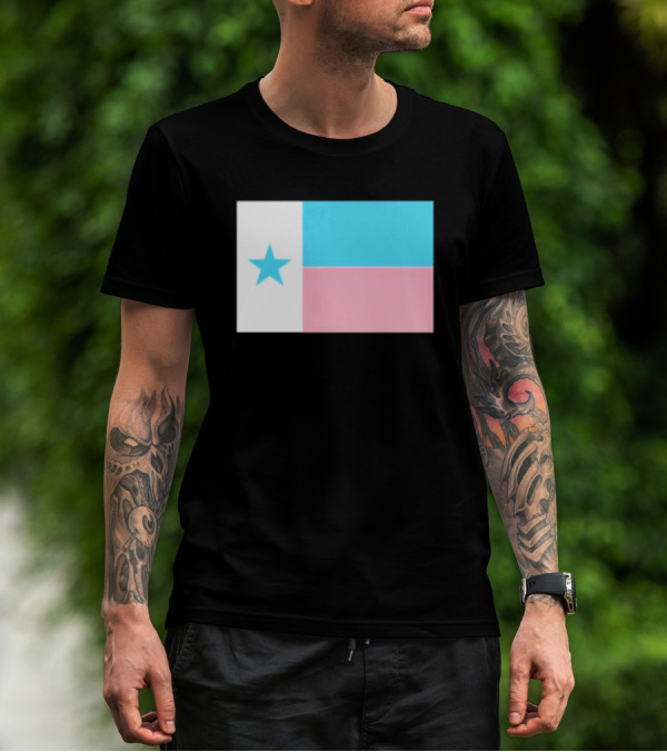Flags Mashup Bot Texas Trans Pride Trans Texas Flag T-Shirt