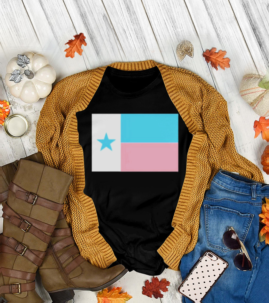 Flags Mashup Bot Texas Trans Pride Trans Texas Flag T-Shirt