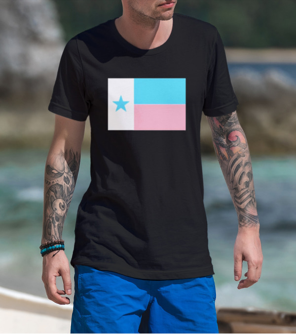 Flags Mashup Bot Texas Trans Pride Trans Texas Flag T-Shirt