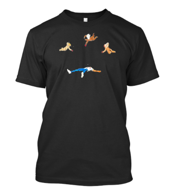 Too Much Love Cupid Shooting Heart To Man Surrounded By Flying Cupids T-Shirt