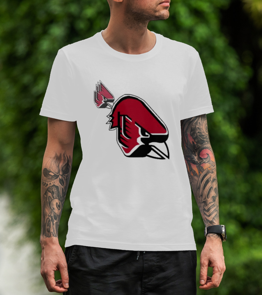 Ball State Cardinal With A Mustache Logo Concept T-Shirt