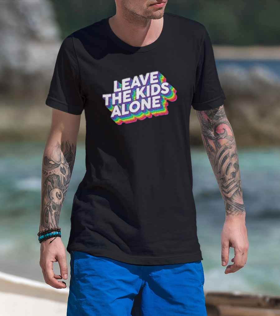 Gaysagainstgroomers Merch Leave The Kids Alone T-Shirt