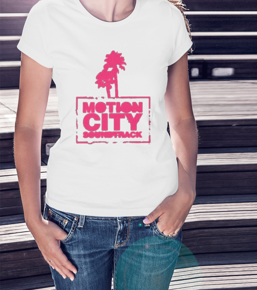 Motion City Soundtrack Pink Palm Tree T-Shirt