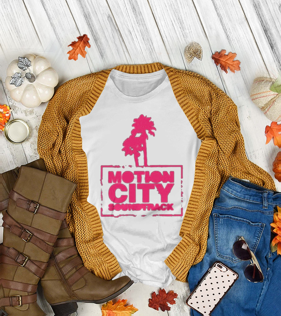 Motion City Soundtrack Pink Palm Tree T-Shirt