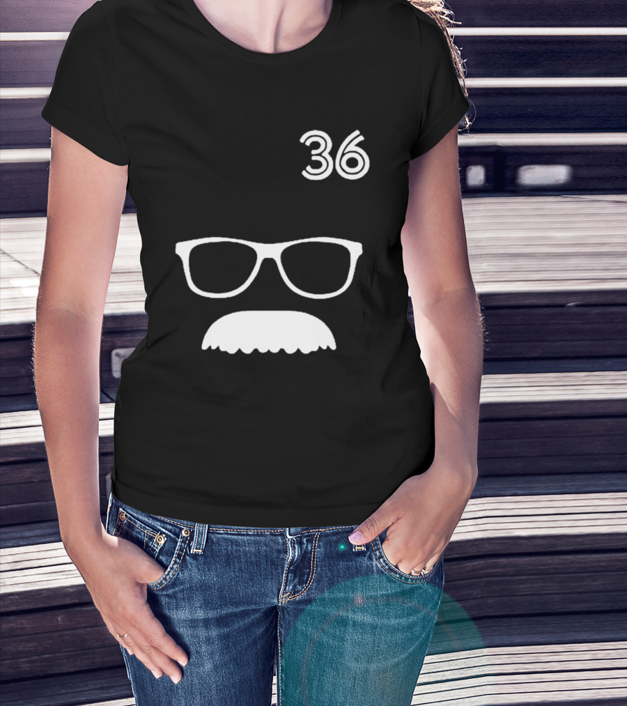 Trending Jays Fans Wearing 36 Davis Schneider Glasses And Moustache T-Shirt