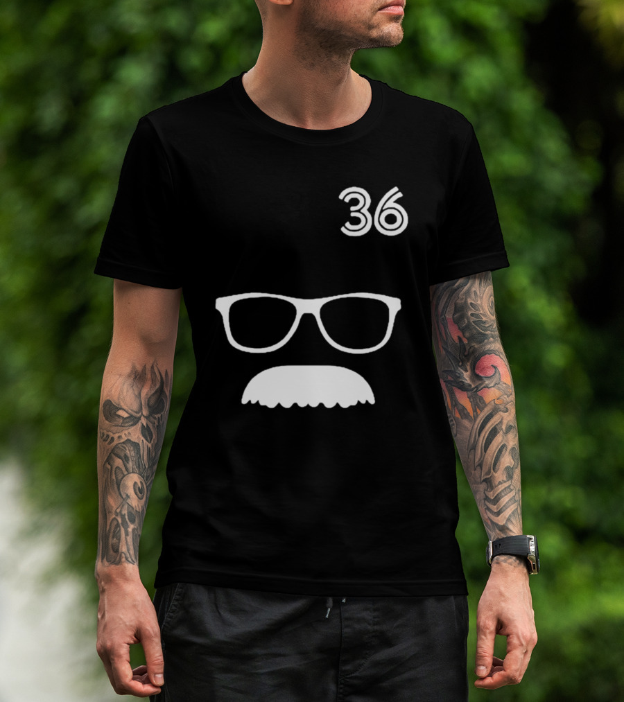 Trending Jays Fans Wearing 36 Davis Schneider Glasses And Moustache T-Shirt