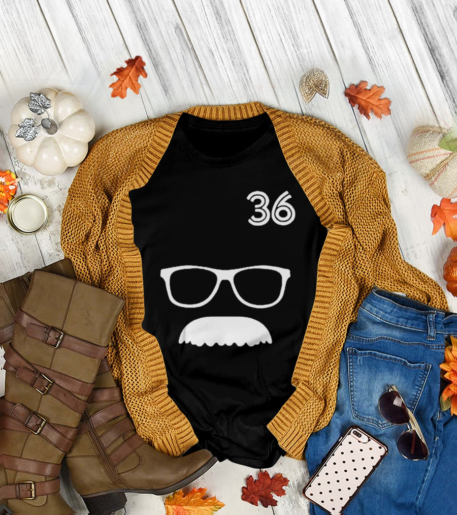 Trending Jays Fans Wearing 36 Davis Schneider Glasses And Moustache T-Shirt