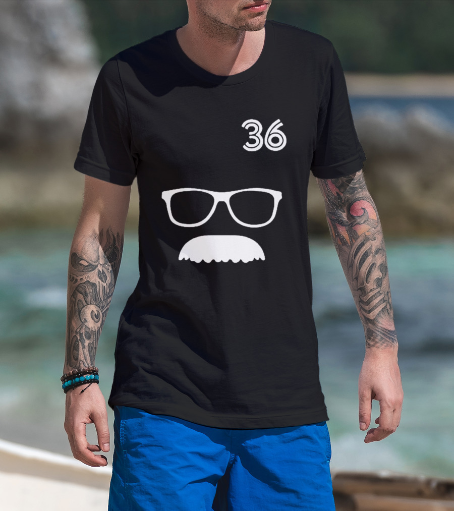 Trending Jays Fans Wearing 36 Davis Schneider Glasses And Moustache T-Shirt