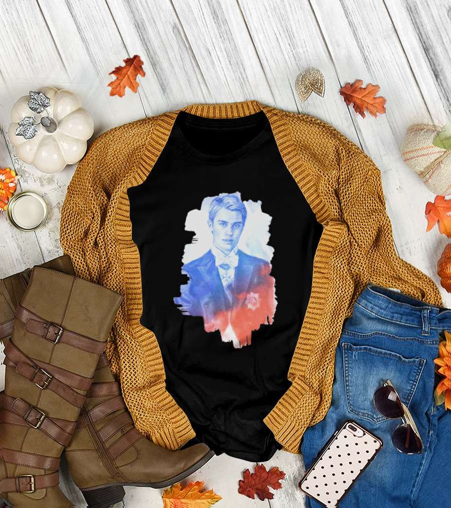 Your Royal Highness Portrait in Blue and Red Tones T-Shirt