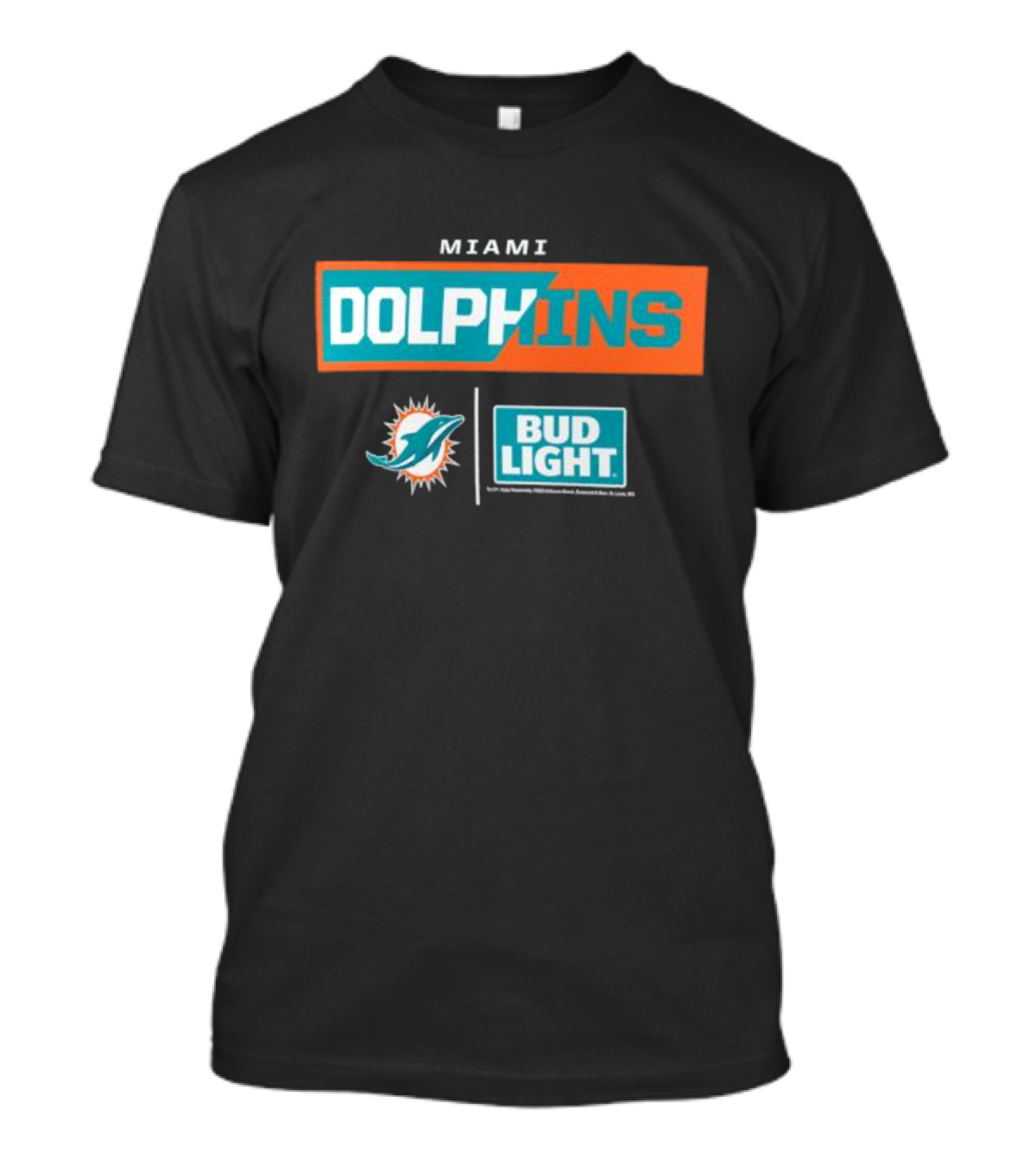 Miami Dolphins Bud Light NFL Collaboration T-Shirt