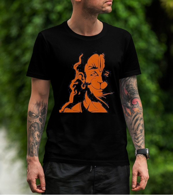 Happy Hanuman Iconic Orange T-Shirt