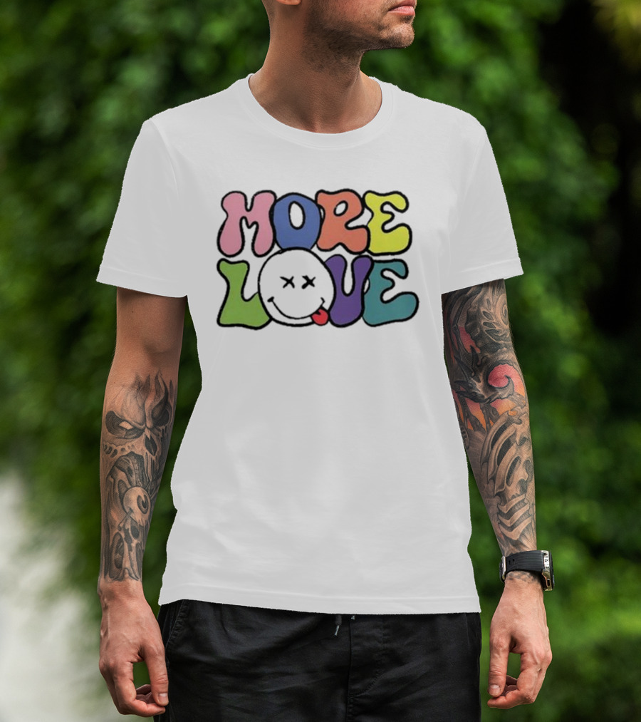 Wizkid More Love Colorful Groovy Smiley Mood T-Shirt