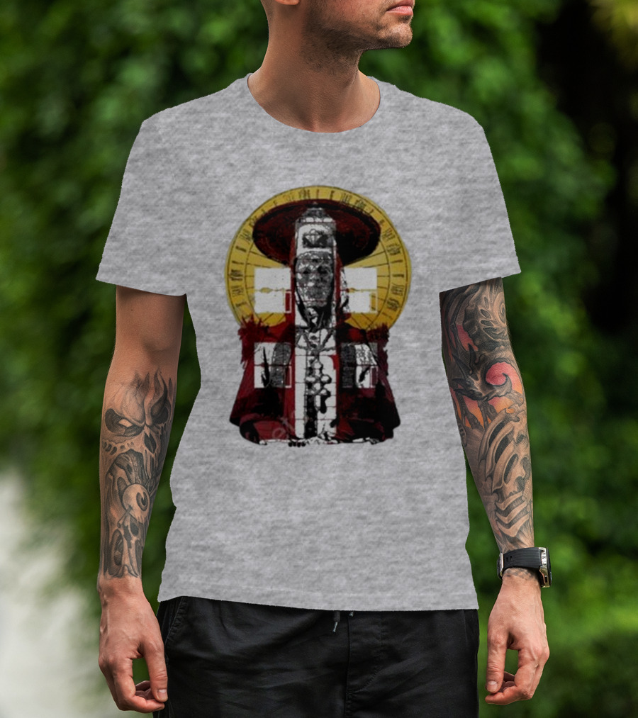 Dozens Of Rebel Moon Roman Numeral Halo Clergyman T-Shirt