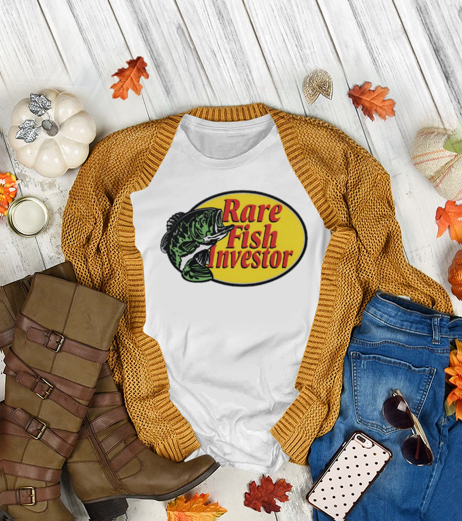 Rare Fish Investor Yellow Oval Emblem with Bass T-Shirt
