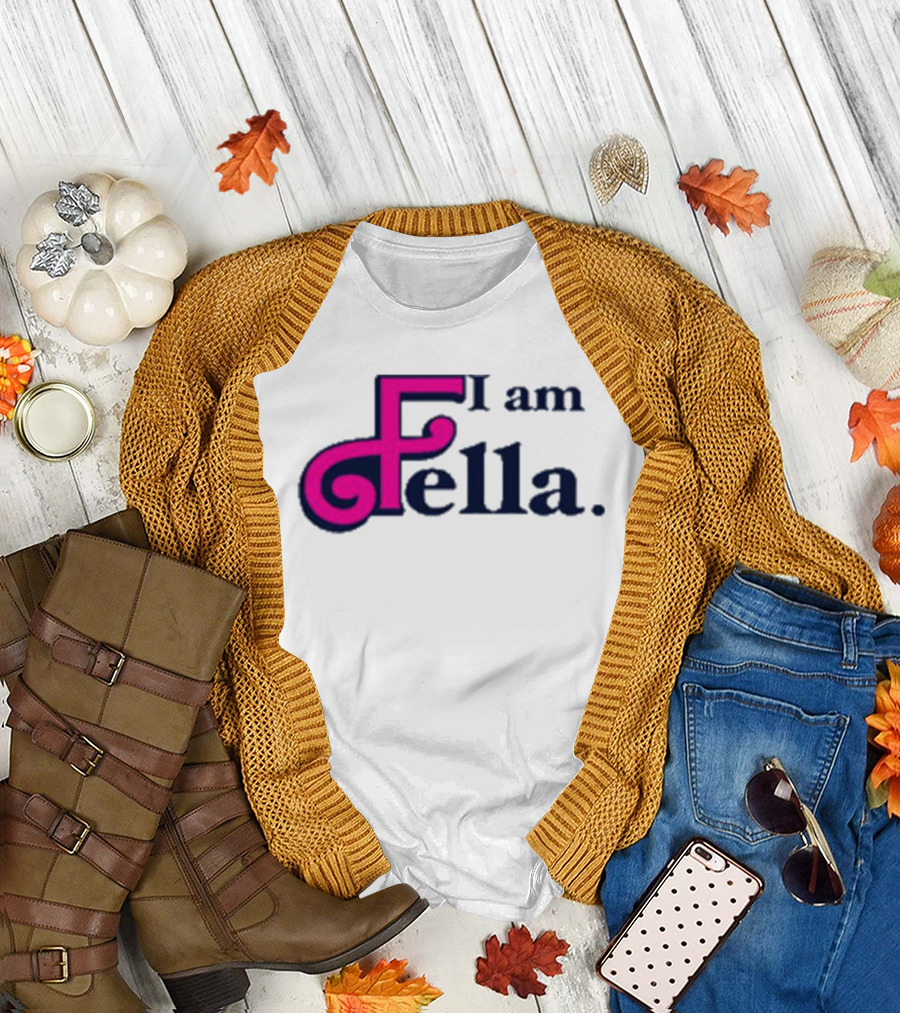 Nafo I Am Fella Bold Swirl Lettering T-Shirt