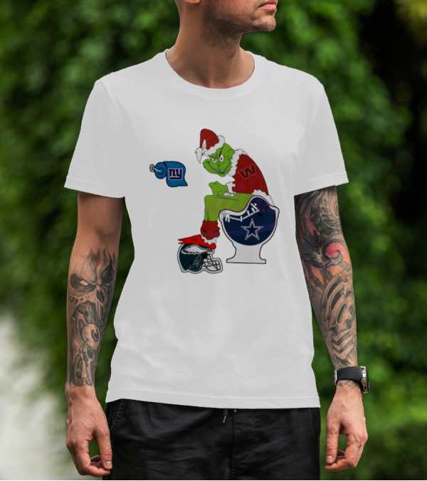 The Grinch New York Giants Dallas Cowboys Philadelphia Eagles Washington Commanders NFL Rivalry T-Shirt