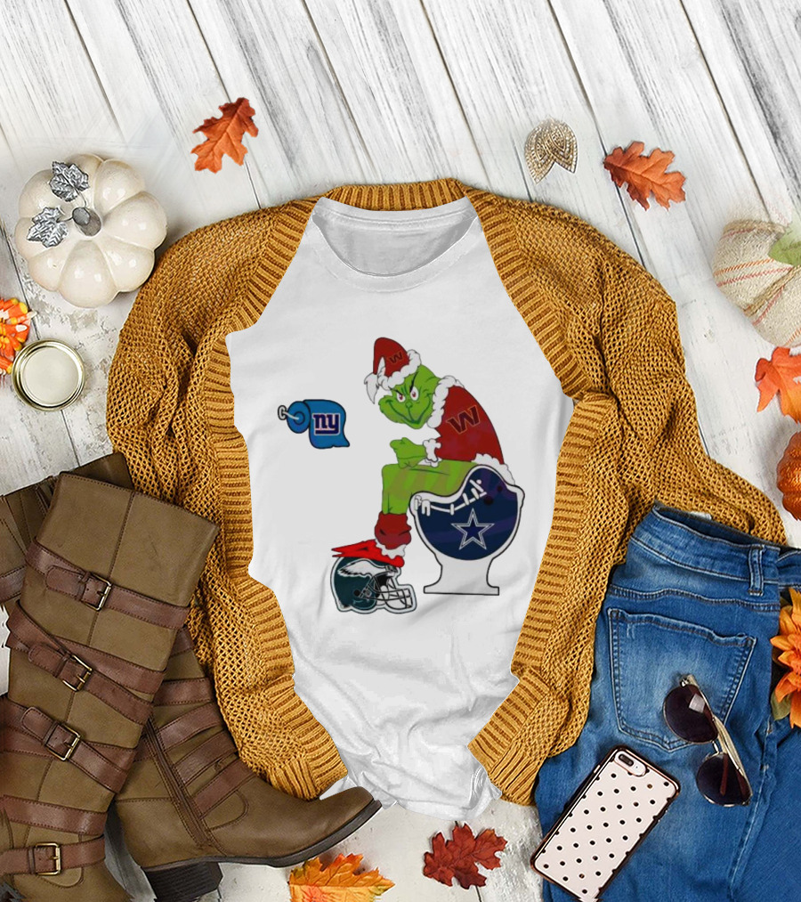 The Grinch New York Giants Dallas Cowboys Philadelphia Eagles Washington Commanders NFL Rivalry T-Shirt