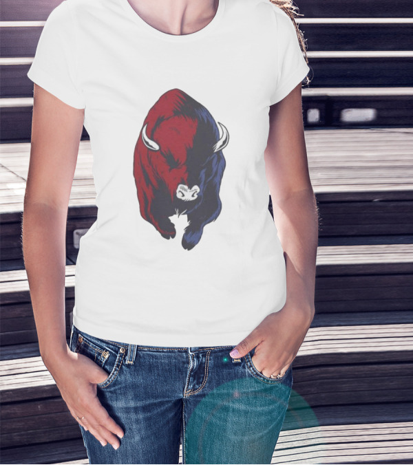 Bull Duality Red Blue Contrast T-Shirt
