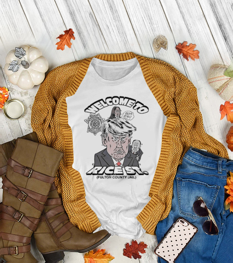 Welcome to Rice St Fulton County Jail Frko Got Em Sheriff Badge Comic T-Shirt