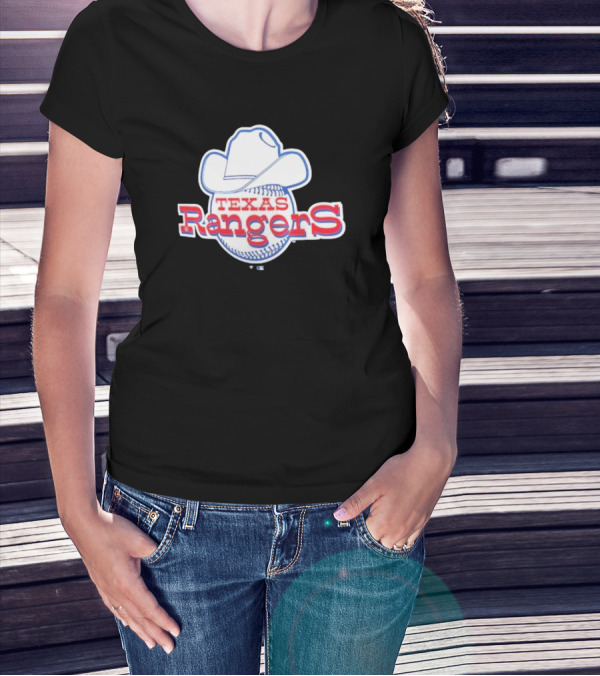 Texas Rangers Cooperstown Collection Cowboy Hat Baseball T-Shirt