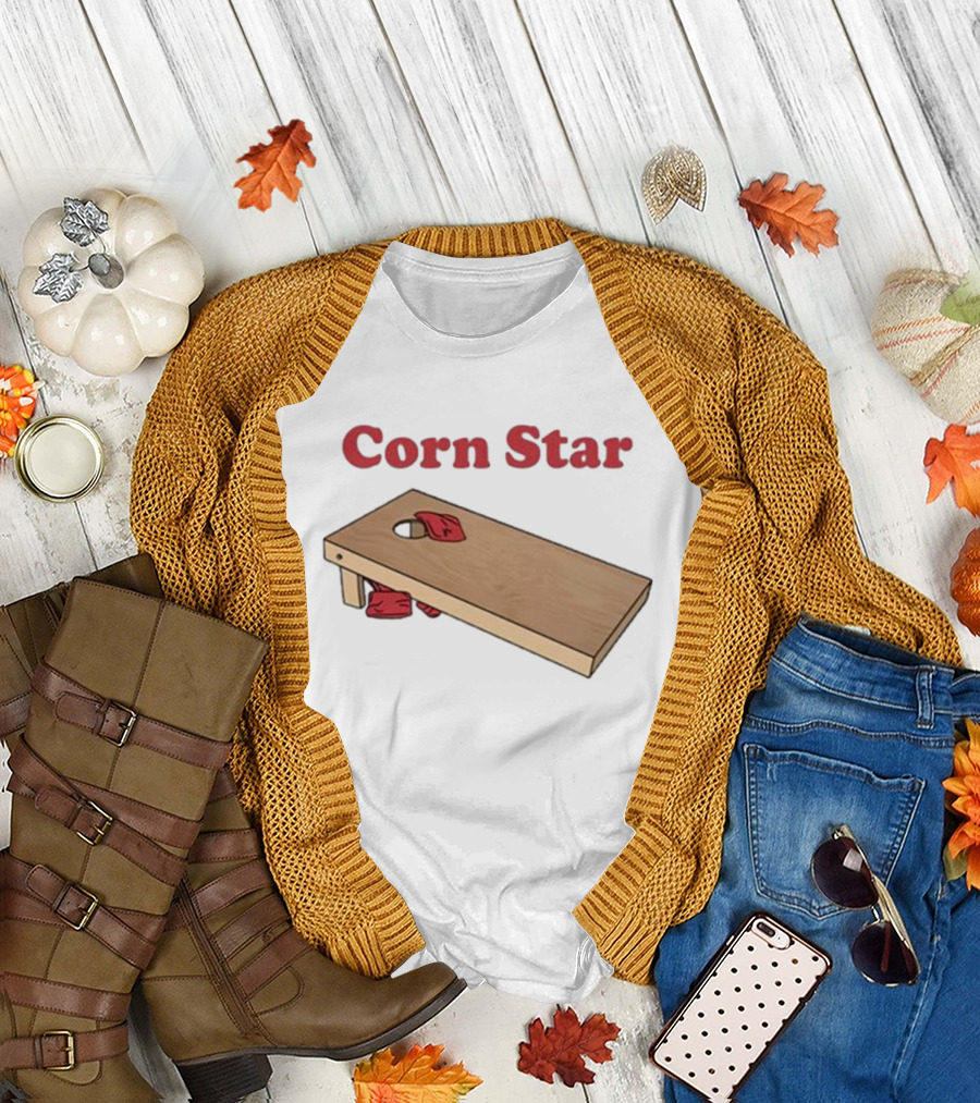 Middleclassfancy Corn Star Cornhole Sack Toss T-Shirt