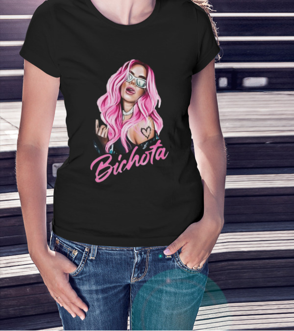 Karol G Pink Hair La Bichota Reggaeton Fan Birthday Gift T-Shirt