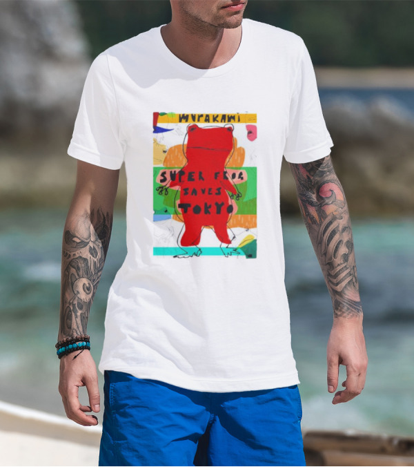 Super Frog Saves Tokyo Haruki Murakami T-Shirt