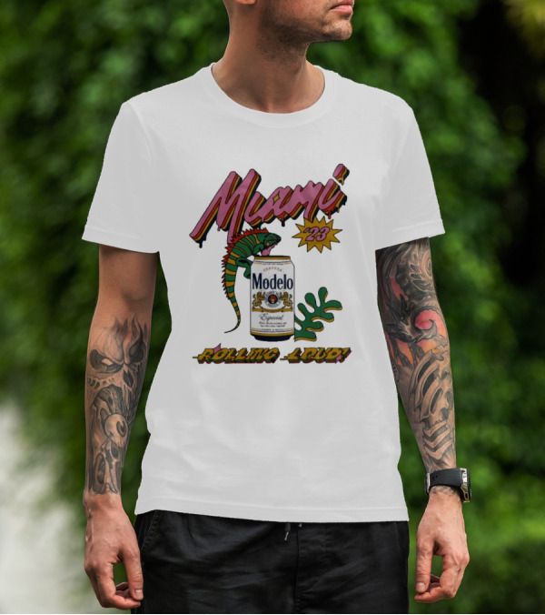 Miami 23 Iguana Modelo Rolling Loud T-Shirt