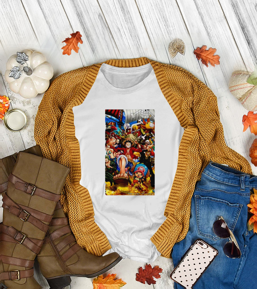 One Piece Characters Straw Hat Pirates Crew Adventure T-Shirt