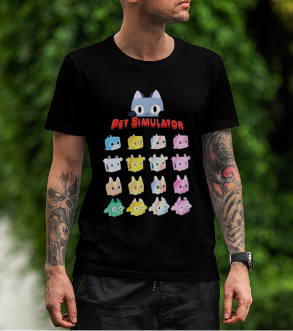 Alex Tanooki Pet Simulator Cute Colorful Kitty 16 Collection T-Shirt