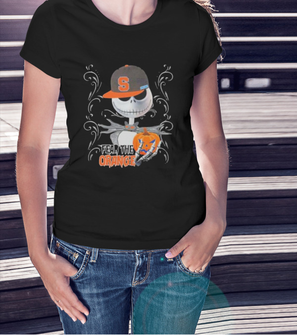 Fear The Orange Jack Skellington Syracuse Halloween Pumpkin T-Shirt