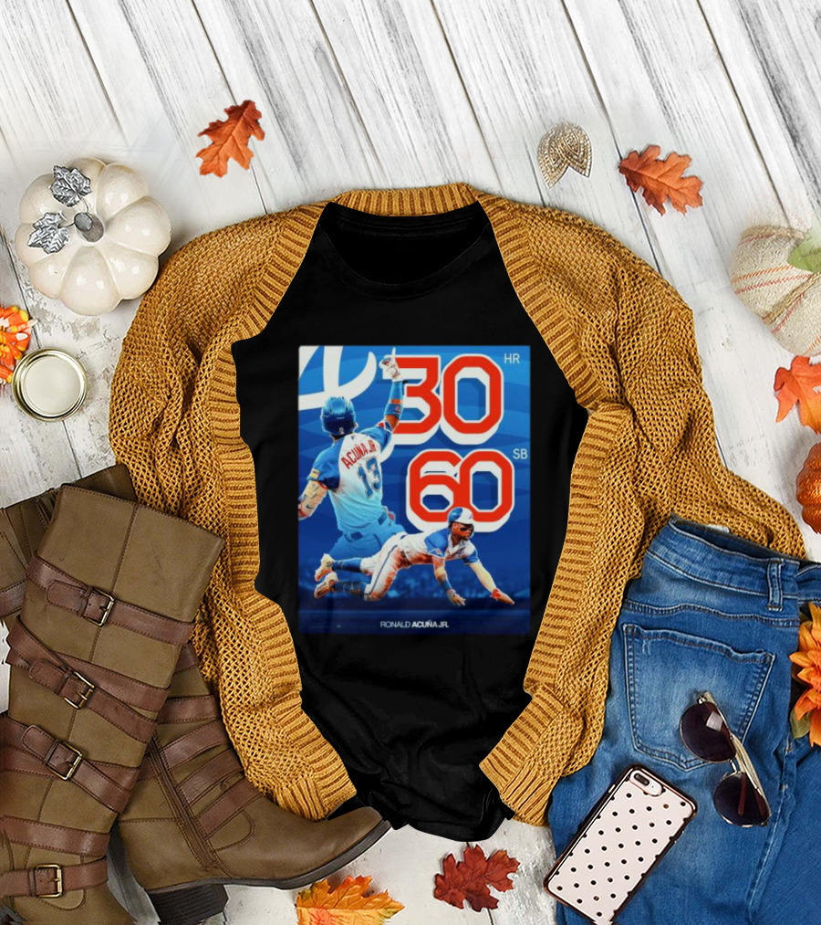 Ronald Acuña Jr. 30 HR 60 SB Highlight Performance T-Shirt