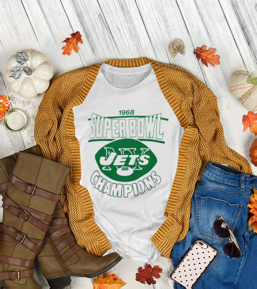 1968 New York Jets Super Bowl Champions Tri-Blend T-Shirt