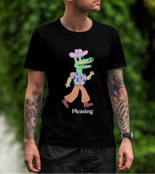 Pleasing Green Frog With Envy New Cowboy Crocodile T-Shirt