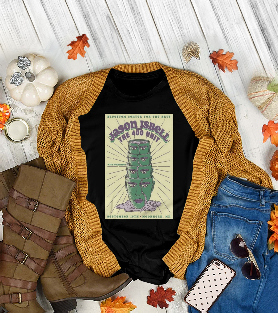 Jason Isbell and the 400 Unit with Wednesday Bluestem Center for the Arts September 10th Moorhead MN T-Shirt