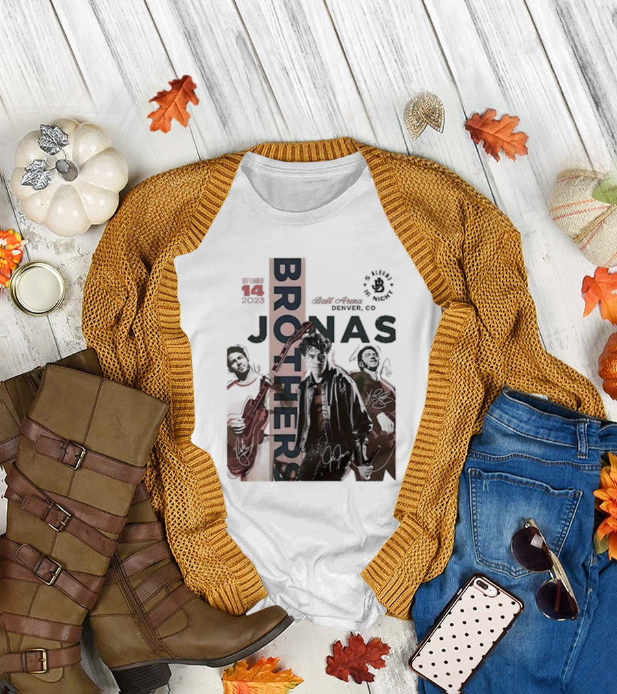Jonas Brothers Ball Arena Denver CO 09.14.2023 5 Albums 1 Night T-Shirt