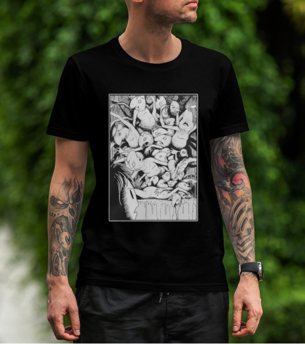 Oneyplays Horror Manga Boys Disturbing Creature Chaos T-Shirt