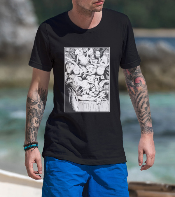 Oneyplays Horror Manga Boys Disturbing Creature Chaos T-Shirt