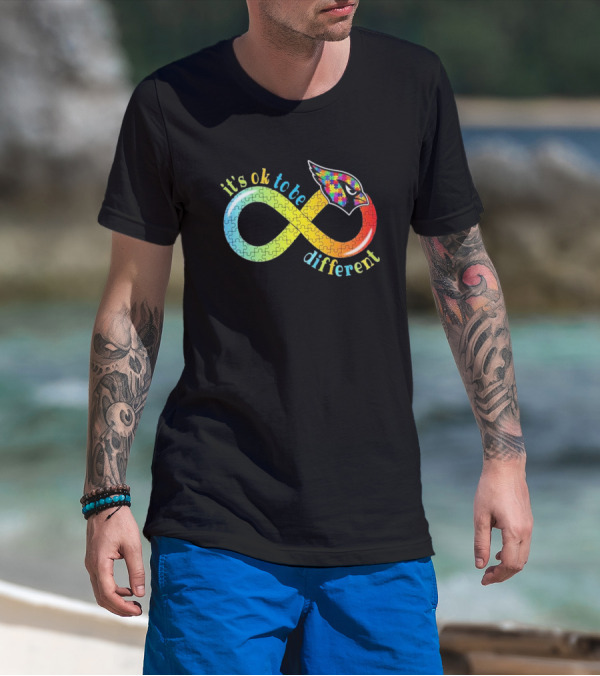 Arizona Cardinals Autism Awareness Infinity Symbol It’s Ok To Be Different T-Shirt
