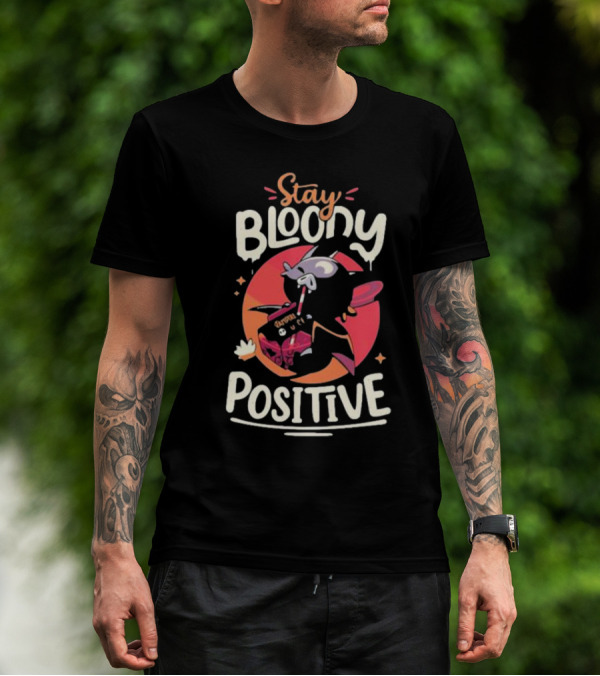 Stay Bloody Positive Chibi Bat Ctay T-Shirt