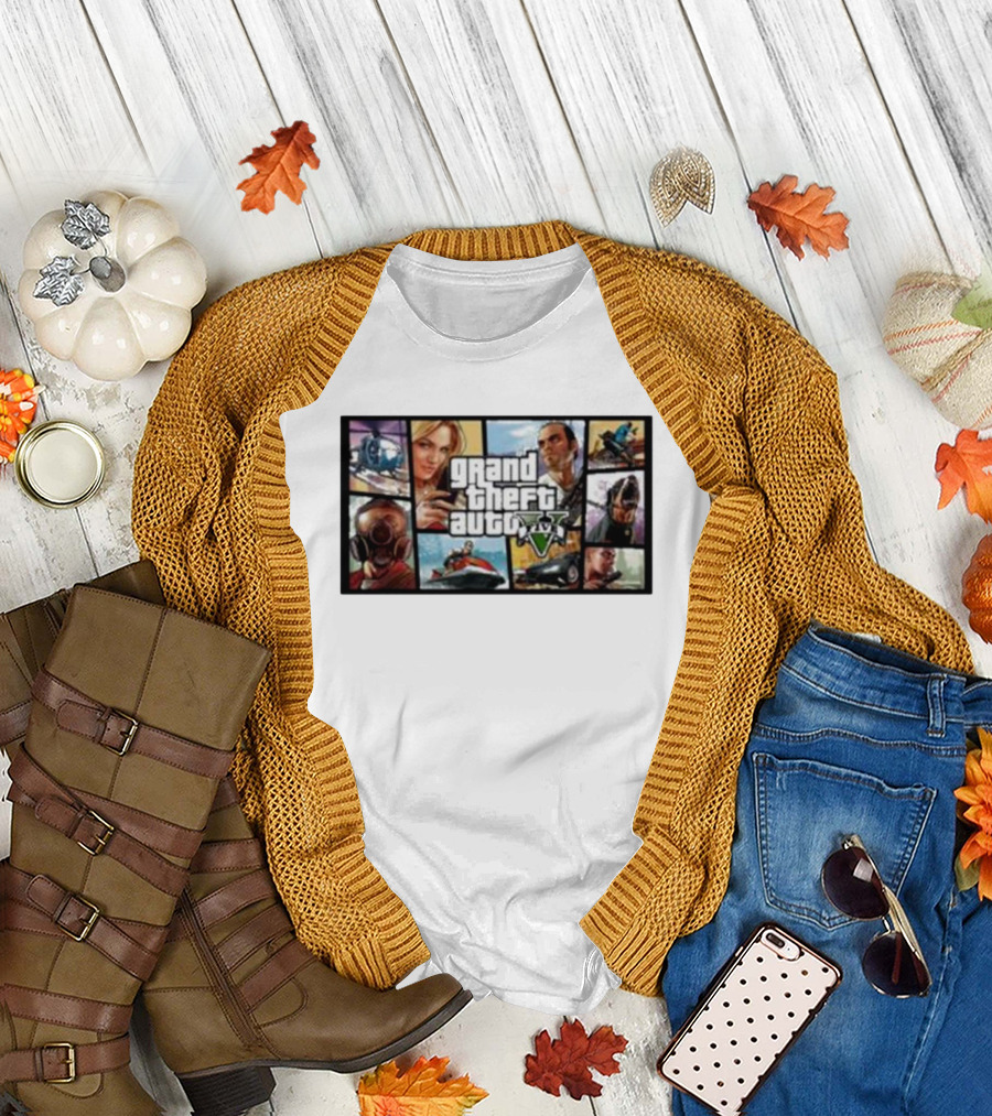 Grand Theft Auto 5 Character Montage T-Shirt