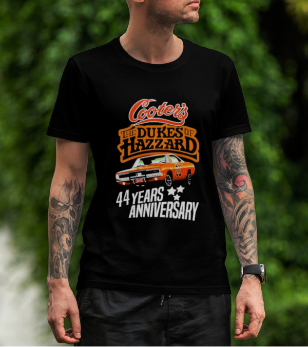 Cooter's The Dukes Of Hazzard 44 Years Anniversary Dodge Challenger T-Shirt