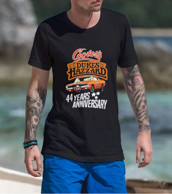 Cooter's The Dukes Of Hazzard 44 Years Anniversary Dodge Challenger T-Shirt