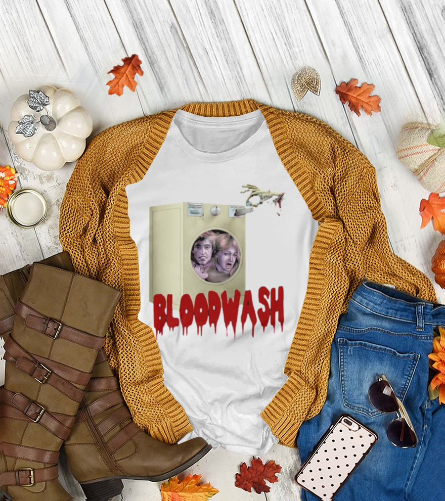 Puppet Combo Bloodwash Horror Laundry Machine with Faces and Monster Hand T-Shirt