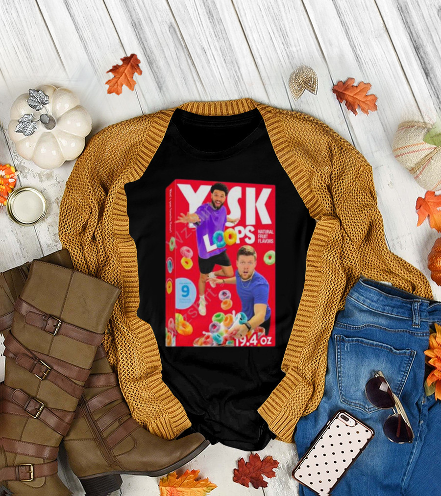 Ysk Loops Cereal Box You Should Know Podcast Natural Fruit Flavors T-Shirt