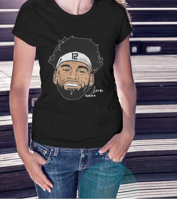 Chris Olave 12 Headband Swag NFLPA Signature T-Shirt